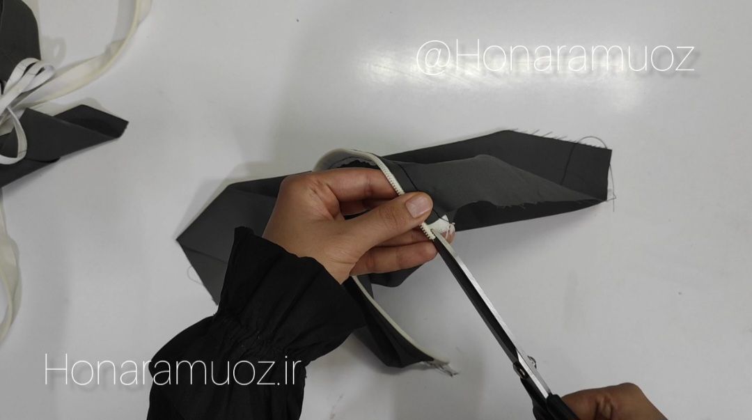 برش اضافه زیپ-هنرآموز