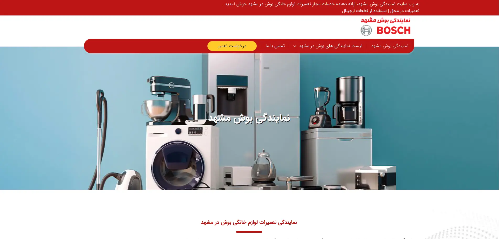 تعمیرات لباسشویی بوش در مشهد-هنرآموز
