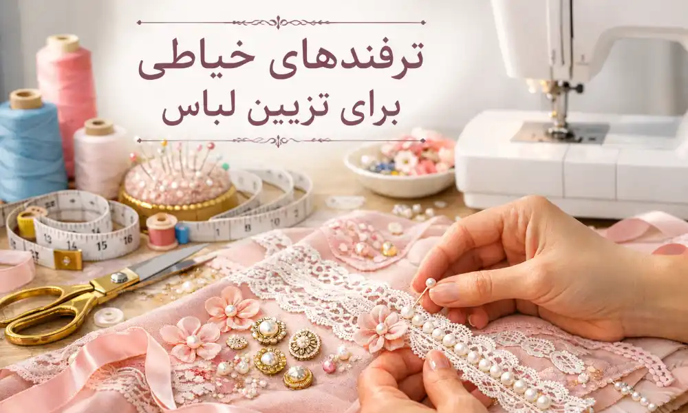 ترفند های خیاطی برای تزیین لباس-هنرآموز