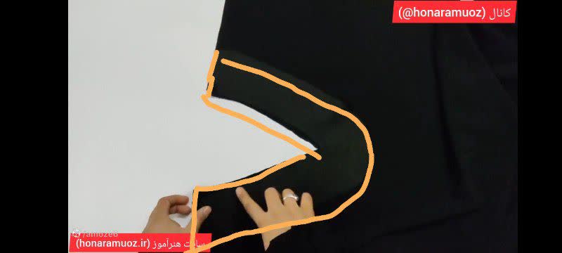 برش یقه- هنر آموز