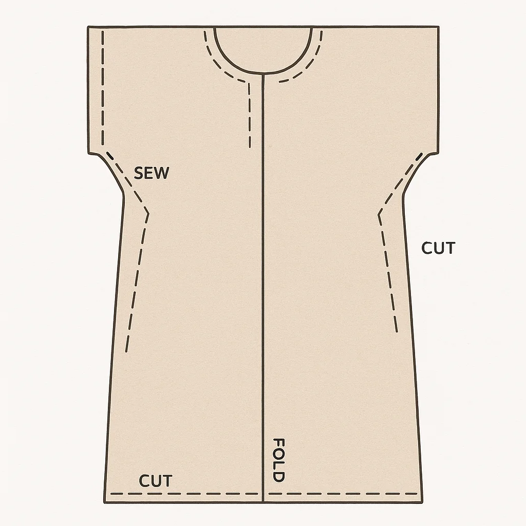 الگوی دوخت کفتان (دوخت با الگو)-هنر آموز