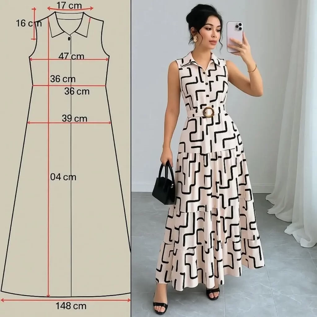 انواع الگوی دوخت کفتان - هنرآموز