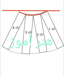 الگو کشی دوخت دامن فون- هنرآموز