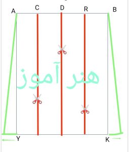 اندازه گیری دامن فون-هنرآموز