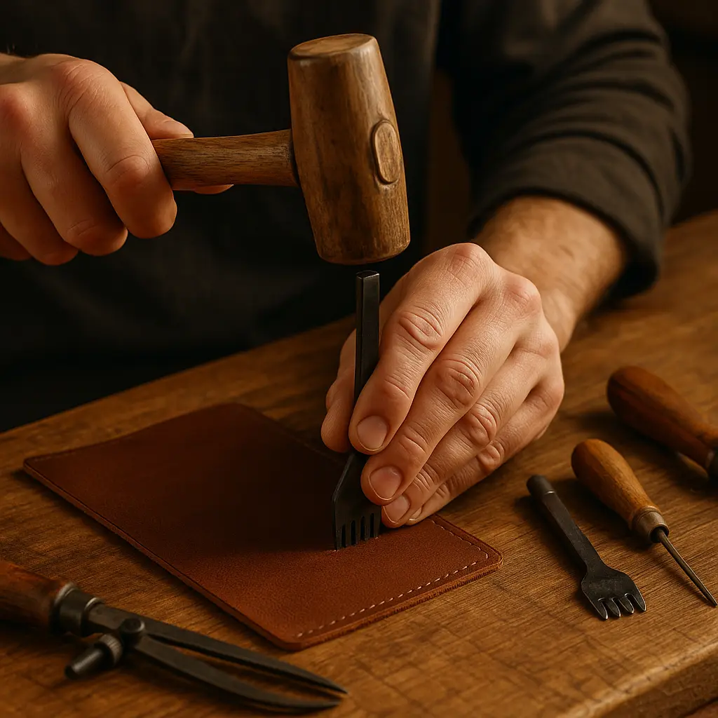 سوراخ‌زنی محل دوخت هنرآموز