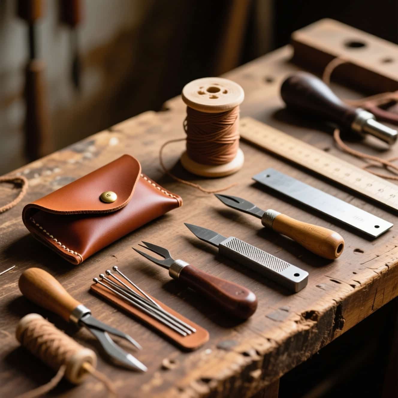 ابزار مناسب برای دوخت کیف عینک چرمی