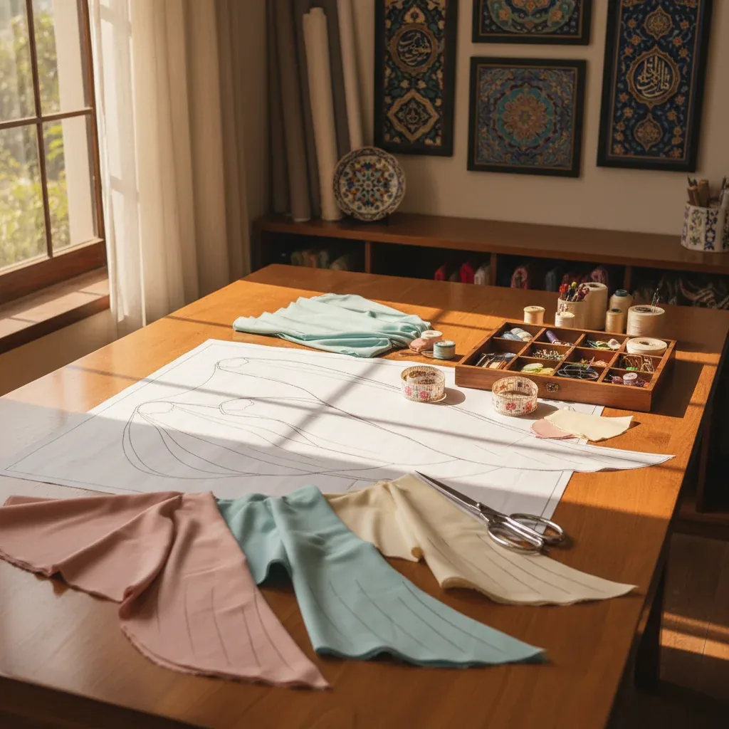 الگو دوخت چادر جشن تکلیف مدل فرشته-هنرآموز