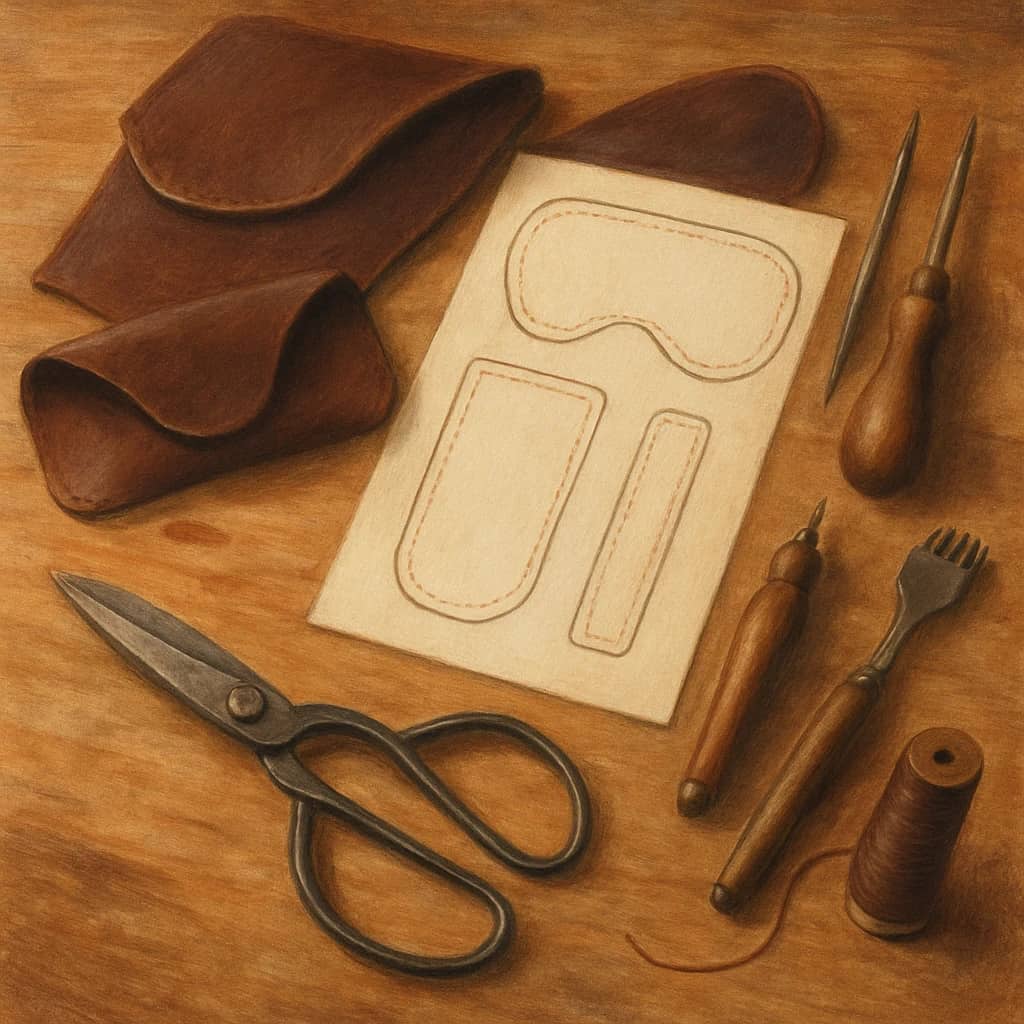 الگو کیف عینک چرمی