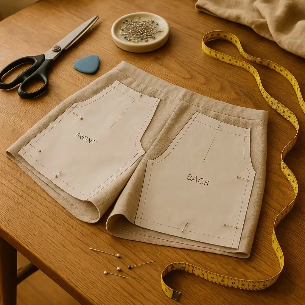 الگوی شلوارک زنانه راحتی- هنرآموز