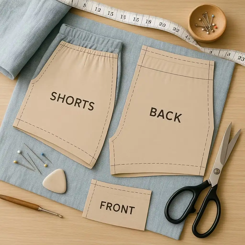 الگوی شلوارک زنانه راحتی-هنرآومز