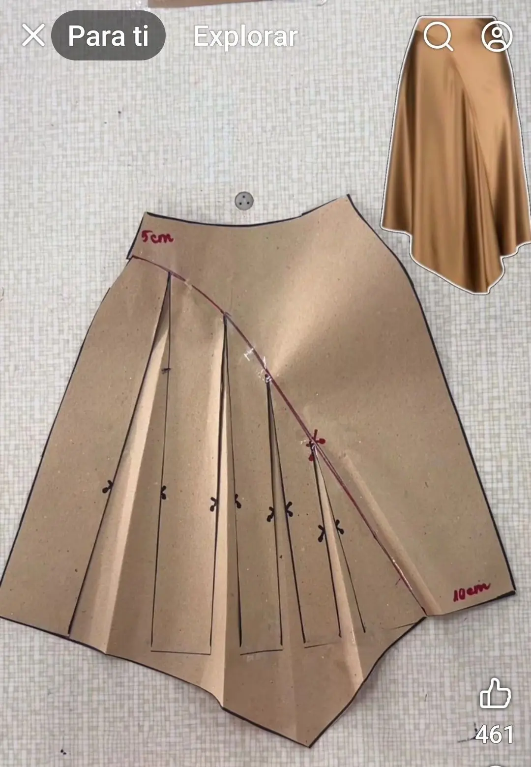 دوخت دامن نیم کلوش بدون الگو - هنرآموز