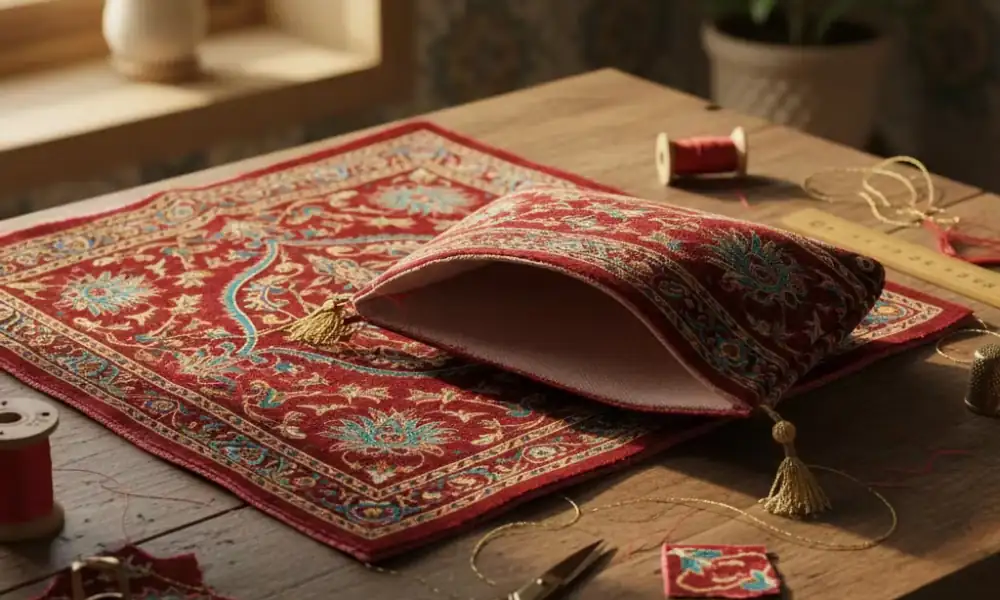 آموزش دوخت کیف جانماز ترمه -هنرآموز