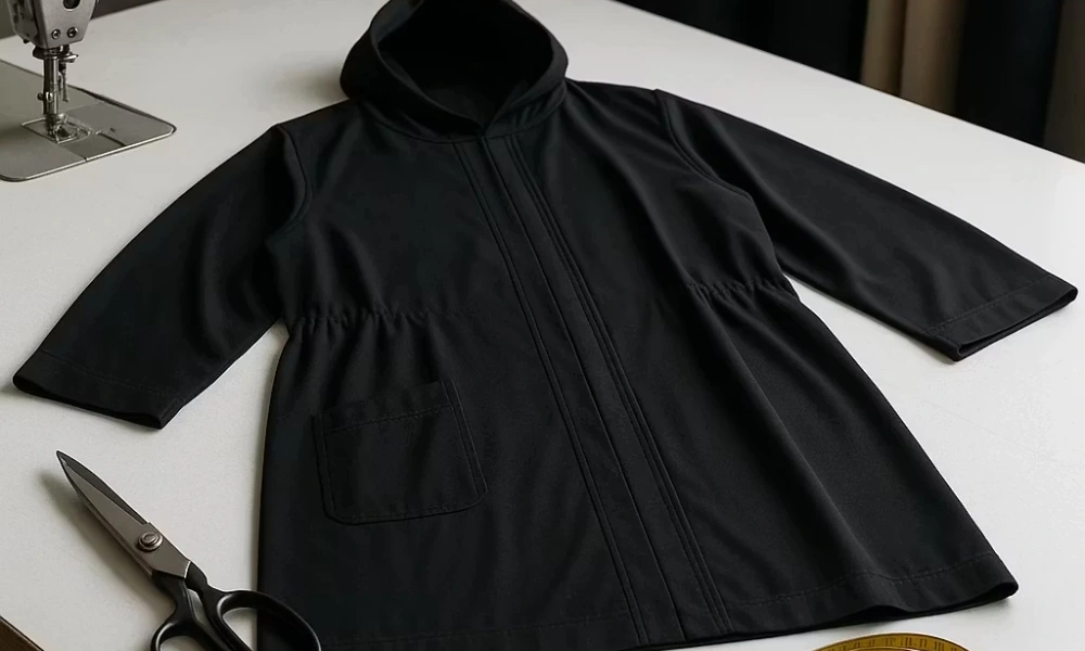 آموزش دوخت چادر دانشجویی آستین دار-هنرآموز