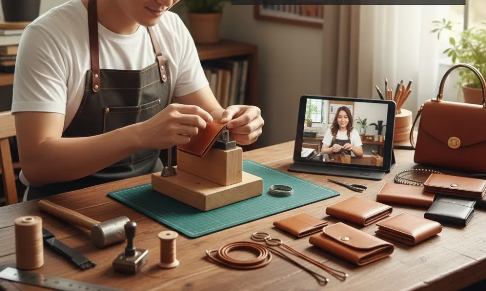 دوخت محصولات چرم دوزی-هنرآموز