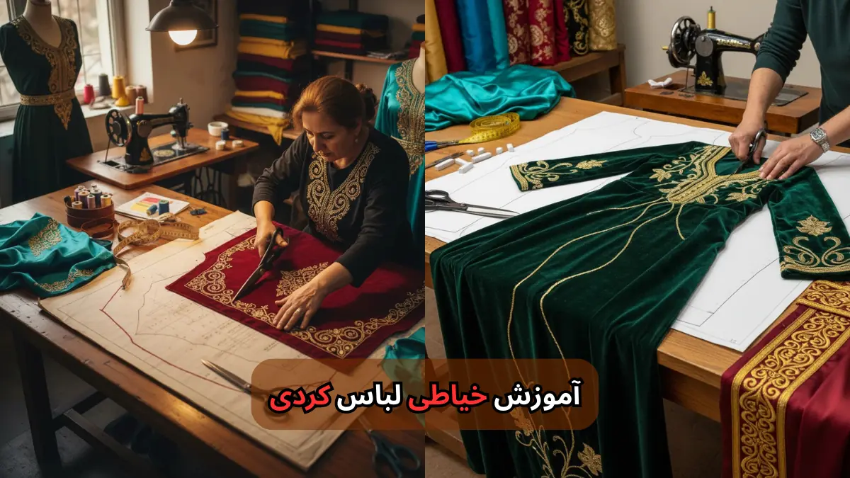 هنرآموز-آموزش خیاطی لباس کردی