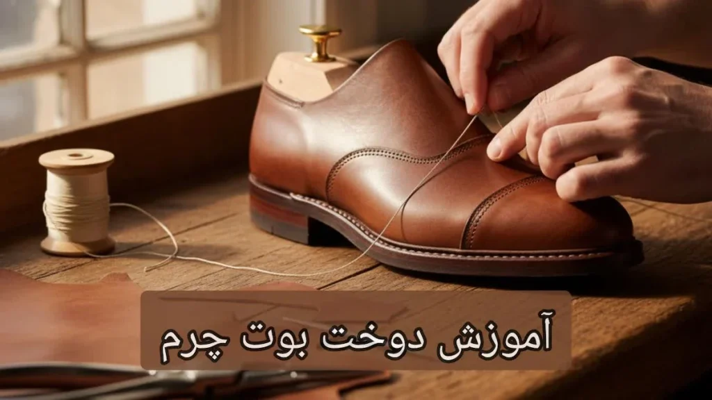 آموزش دوخت بوت چرم-هنرآموز