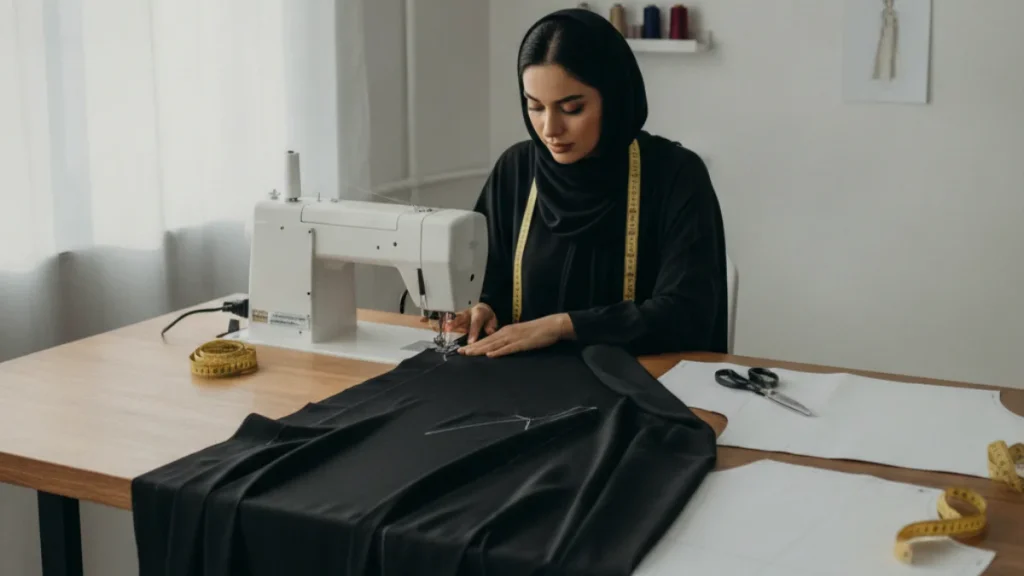 آموزش دوخت چادر عربی-هنرآموز